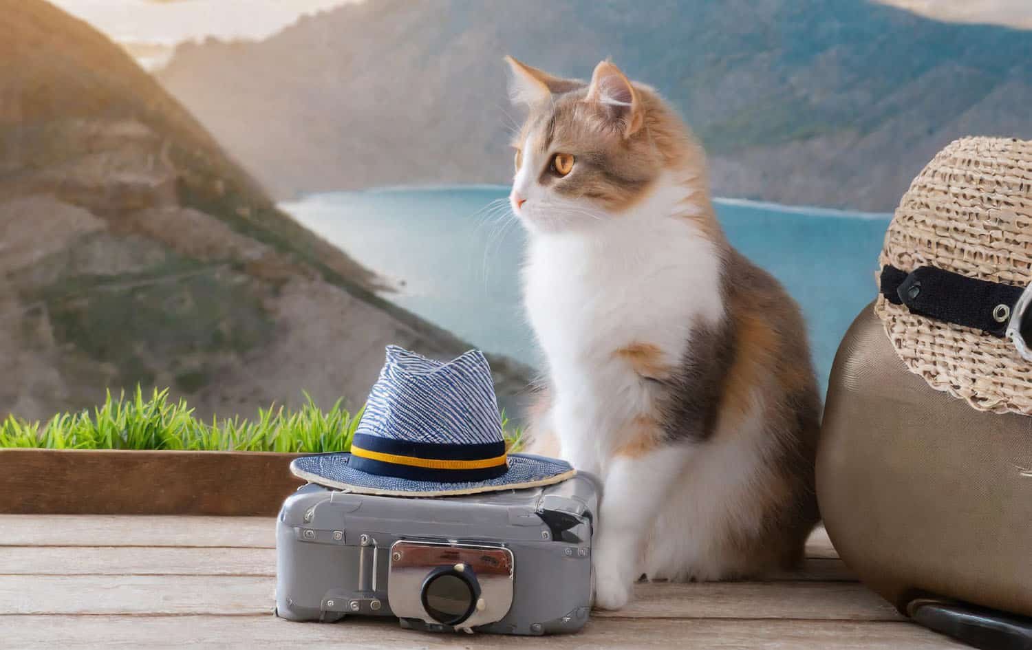 Portefeuille De Voyage Kitkat Motif Chat - Rouge (organiseur, Neuf Sans Boîte)
