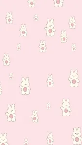 fond rose lapin