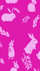 fond rose lapin